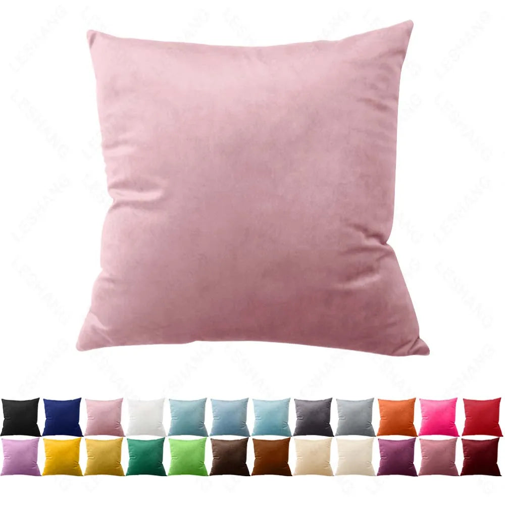 Wholesale Custom 18x18 Inch 45x45cm Luxury Velvet Cushion Covers Soft Decorative Square Pillowcase for Sofa Bed Living Room