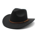 New Designer Black Cowboy Hard Hat Felt Fedora Hats Unisex Wholesale pink Cowboy Hats for Sale Cheap