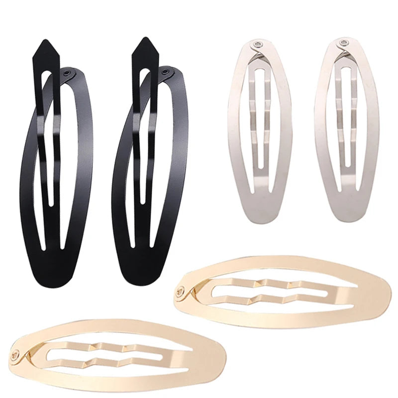100Pcs 4/5/6/7/8CM Women Girl's BB Hair Clips Simple Design Back Silver Black Hairpins Headdress Barrettes for Hair Accessories
