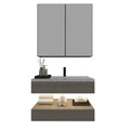 Excellent Quality Modern Solid Wood & Plywood Bathroom Vanity Cabinet Mirror Wash Basin Wall Mounted Luxury Design for Hotel Use