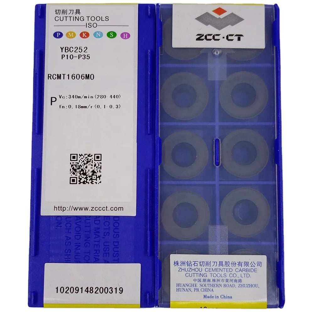 ZCC CT RCMT1606MO YBD102 YBC252 Carbide Turning Inserts CNC Tool Lathe Cutter Tools for Steel Processing MOQ: 10pcs