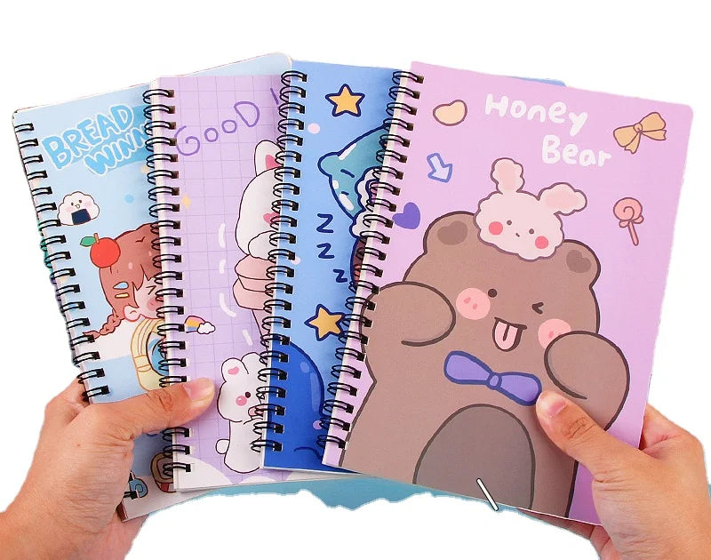 Cartoon Girl A5 Coil Book 60 Sheets Notebook Student Notebook Book Prizes Diary Note Book