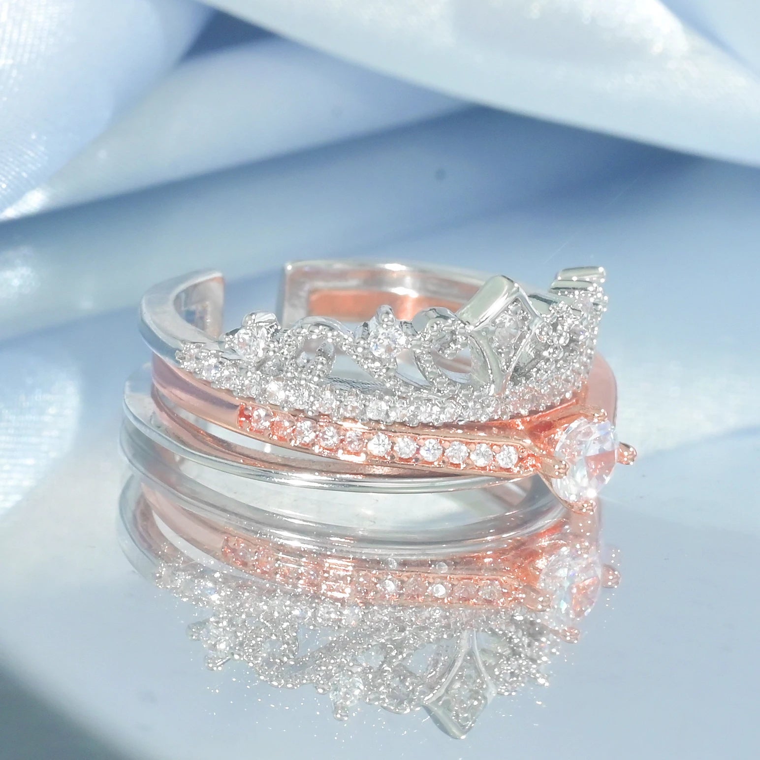 Wholesale Solid Gold Engagement Rings for Women with Unique Diamond Cut Design