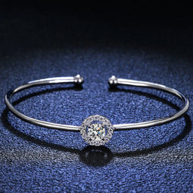 Fashion Fine Jewelry Bracelets Women Bangle 925 Silver Bracelet Sterling Gemstone Vvs Moissanite Bracelet for Girl Gift