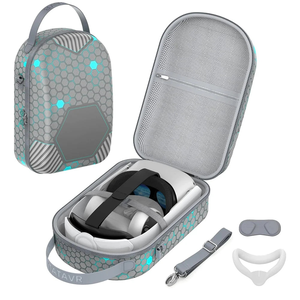 YOUDU Eva Hard Travel Carrying for for 2 VR Tool Case & Storage Bag-Shockproof Waterproof
