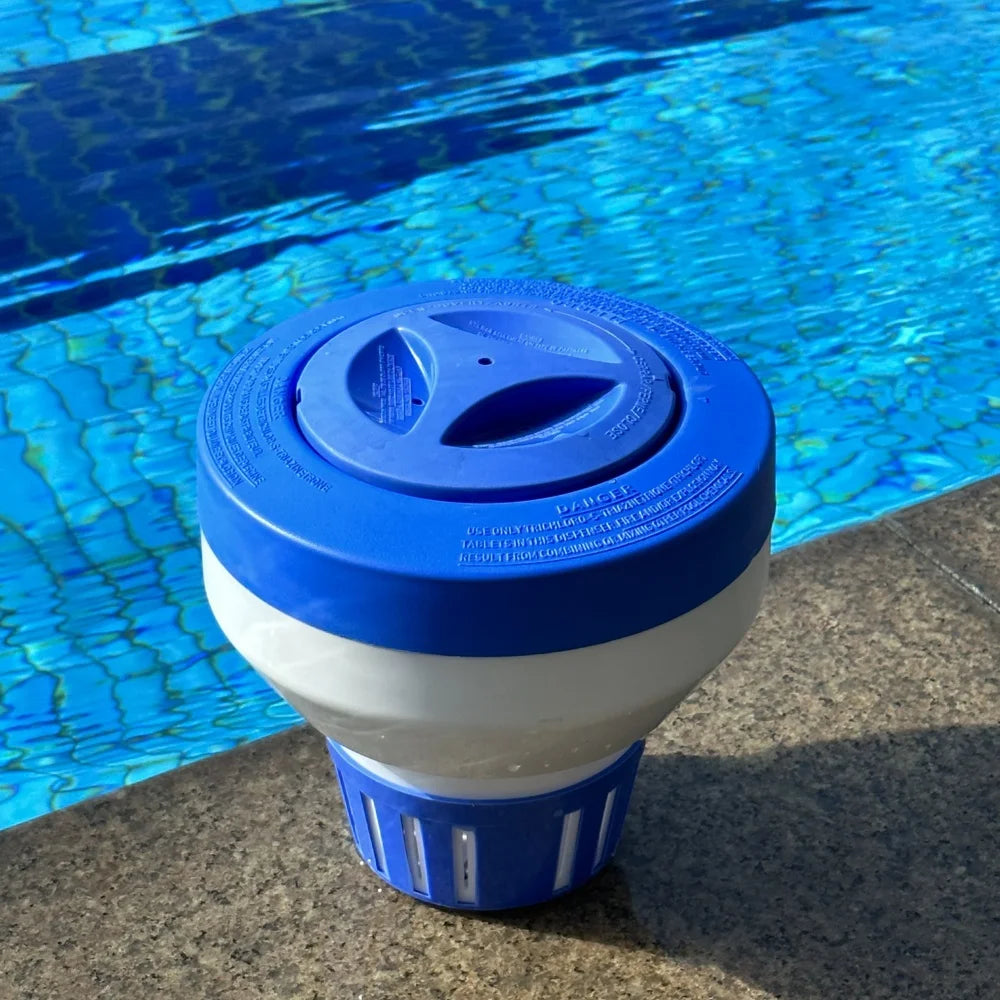 Swimming Accessories Large Collapsible 3-Inch Tablet Floating Dispenser With Adjustable Vents Pool Cleaning Accessory