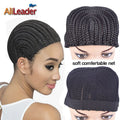 AliLeader Elastic Adjustable Black Synthetic Crochet Cornrow Braided Wig Caps for Making Crochet Braided Wigs