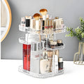 Hot Luxury 360 Degree Rotating Transparent Plastic Makeup Organizer Adjustable Cosmetic Storage 360 Degree Makeup Organizer