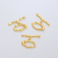 Baroque Jewelry Accessories OT Clasp Pattern Oval Shaped Necklace Clasp Brass Gold Plated OT Clasp for Jewelry Making