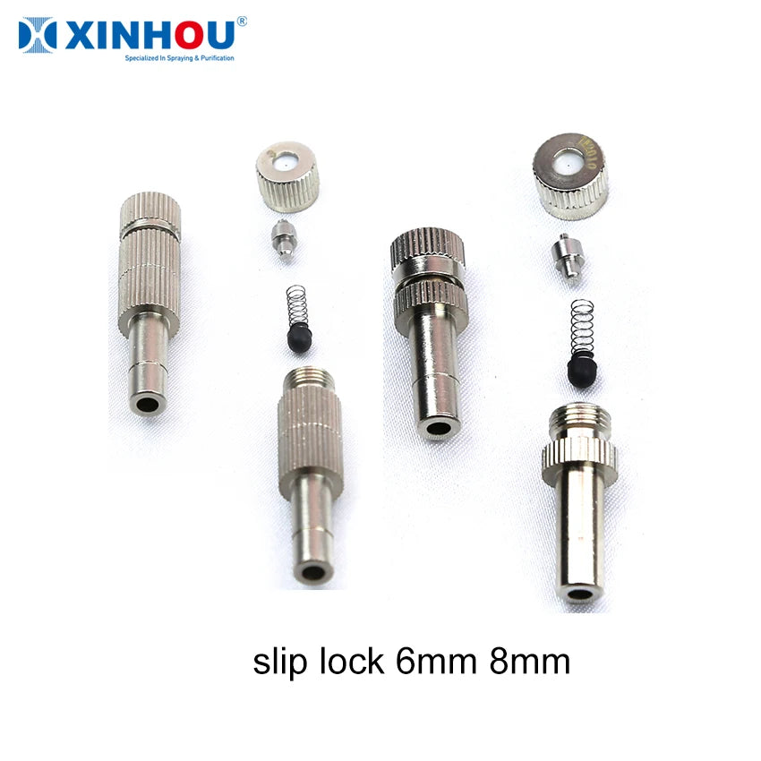 Quick Connect Quick Push-in Low Pressure slip Lock 6mm 8mm Brass Fog Mist Spray Nozzle