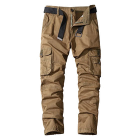 2023 New Male Multiple Pocket Tactical Cargo Pants Straight Urban Trouser for Men