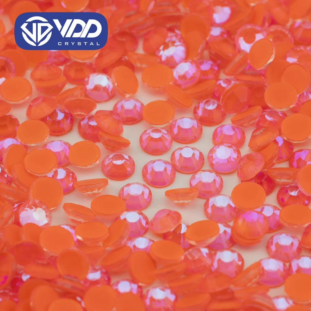 VDD SS6-SS30 310 D Red Orange Glass Rhinestones Crystal Flatback Glitter Strass Stone for Nail Art DIY Crafts Accessories