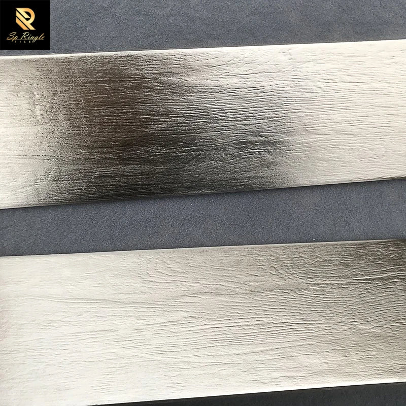 Springletile 15x60 Sliver Matte Striped Wooden Flooring Modern Design Interior Wall Decor Wood Look Ceramic Tile for Bedroom