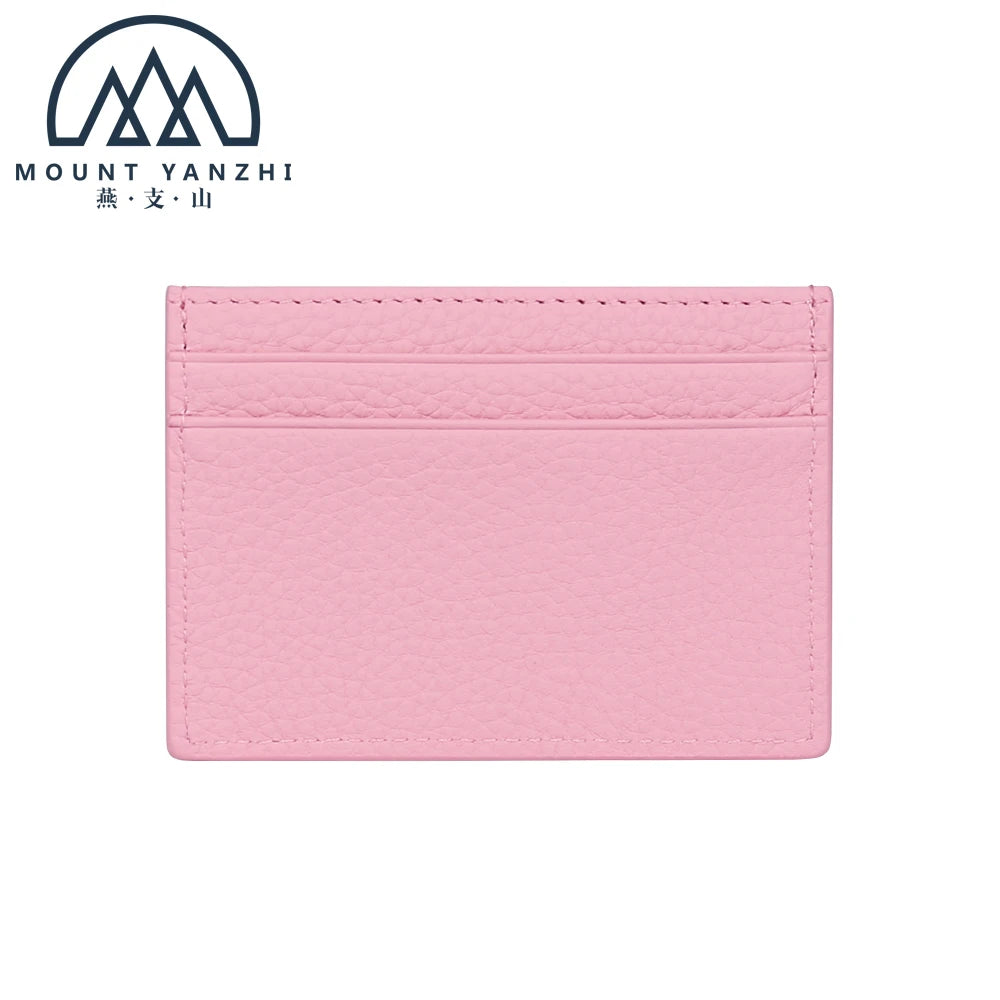 Wholesale Women's Classical Business Minimalist Slim Cardholder Front Pocket RFID Blocking Pebbled Leather ID Credit Card Holder