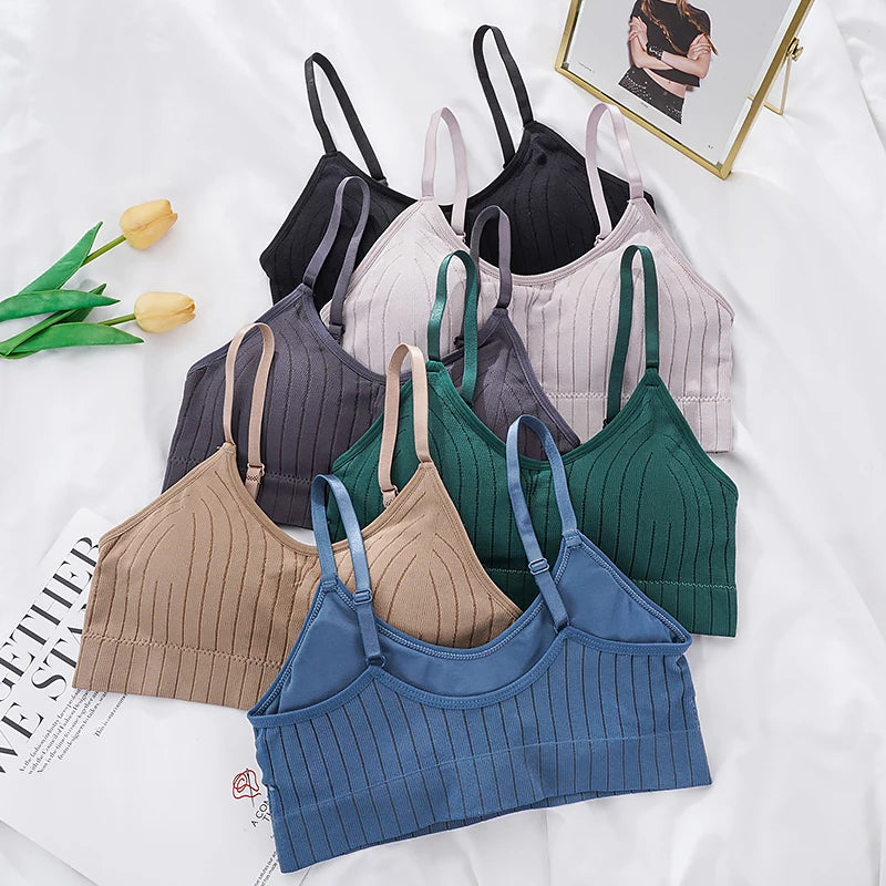 Stylish Seamless Bra for Teen Girls New Design Small Boobs Bralette Camisole Simple Sports Bralette Breathable