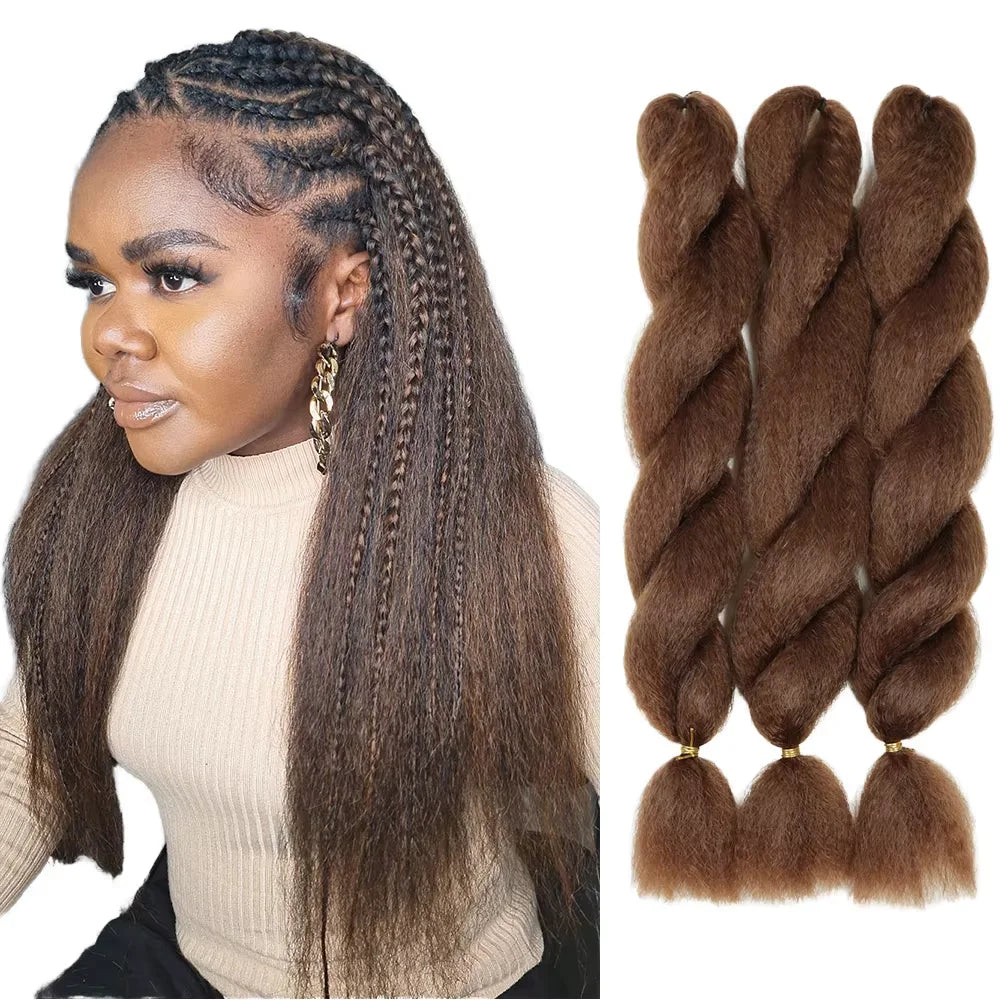 FX-HA05 High Fashion Synthetic Jumbo Braid Crochet Hair Extensions Soft Braid Hair Wholesale Color Tinsel Glitter Dreadlocks