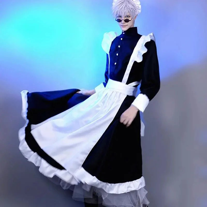 Girl Lolita Dress Sweet Japanese Women Lolita Maid Dress Bow Tie Harajuku Girl Hotsweet Maid Mini Dress Y2k Anime