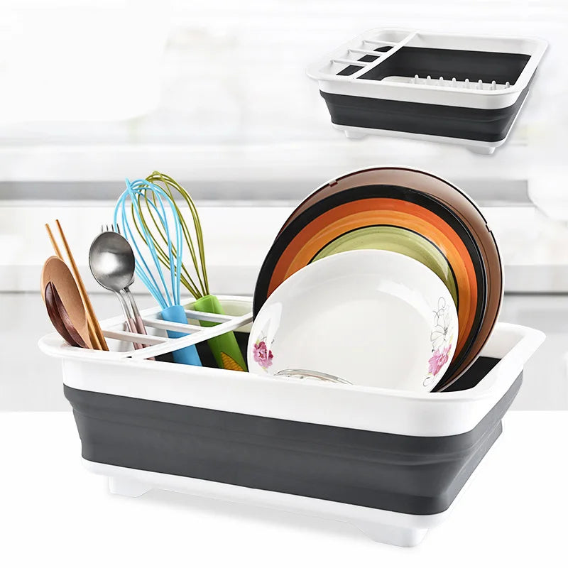 Hot Selling Collapsible Drying Dish Storage Rack Foldable Dish Drainer
