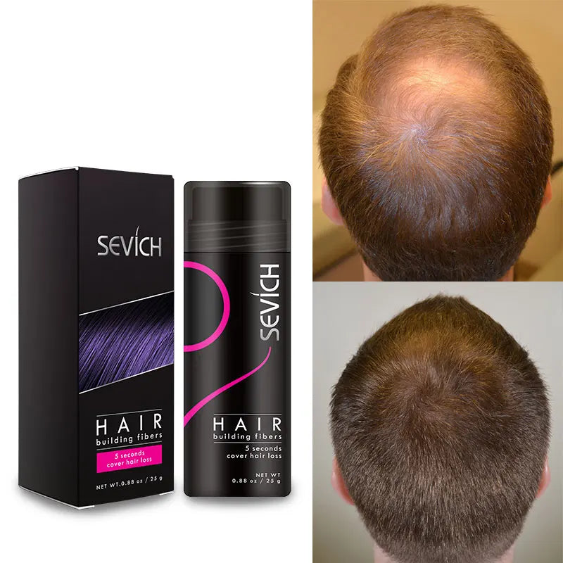 Custom Logo Organic Keratin Fast Cover Grey Hair Thinning Hair Building Fiber Powder for Hair Loss
