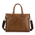 14 Inch PU Messenger Bags Office Briefcase Crossbody Travel Bag for Men and Women College Business Leather Laptop Bag