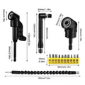 105 Degree Angler Hexagonal Handle Black Flexible Shaft Hose 25mm Batch Head Metal Corners L Wrench Connection Conversion Tool