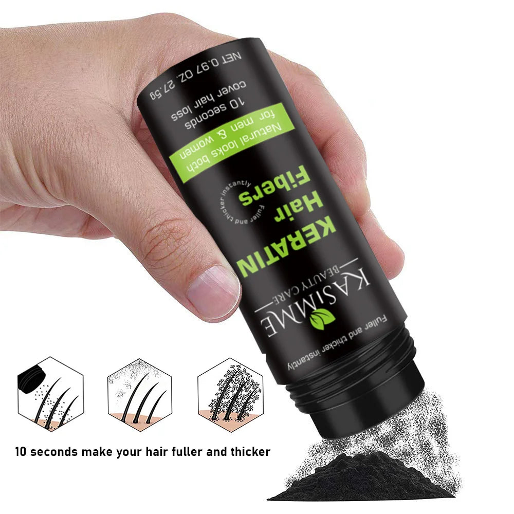 Wholesale Custom Building Keratin Hair Fiber Powder 27.5g Strong Beard Thickening Curl Defining Strong Hold Natural