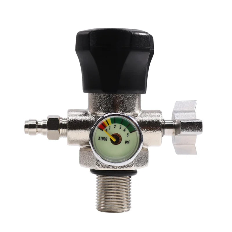 Regulator PCP 4500psi Chrome Plated Brass M18*1.5 Thread Air Tank Gas Cylinder Valve for Paintball & Diving