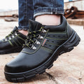 For GUYISA Men's Casual Safety Shoes with Steel Toe Hot Sale Summer Lightweight Non-Slip Rubber Sole Work Style