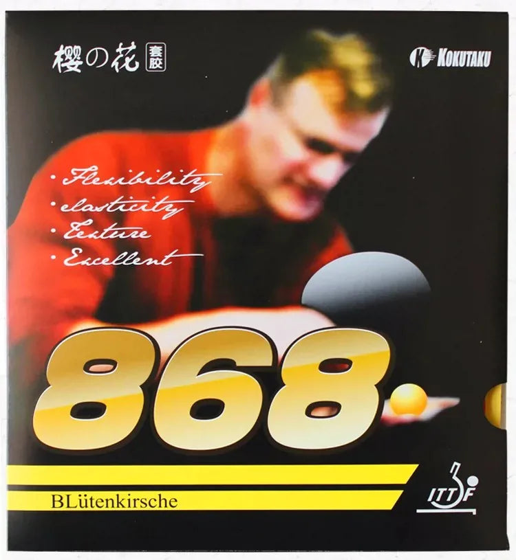 KOKUTAKU Sakura 868 Table Tennis Rubber Pimples in Sticky Thick Sponge Fast Attack and Loop ITTF Approved PIing Pong Training