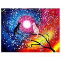 Ever Moment Diamond Painting Colorful Cat Flower Tree Art Resin Full Square Drill Embroidery Home Living Room Decoration 3F2361