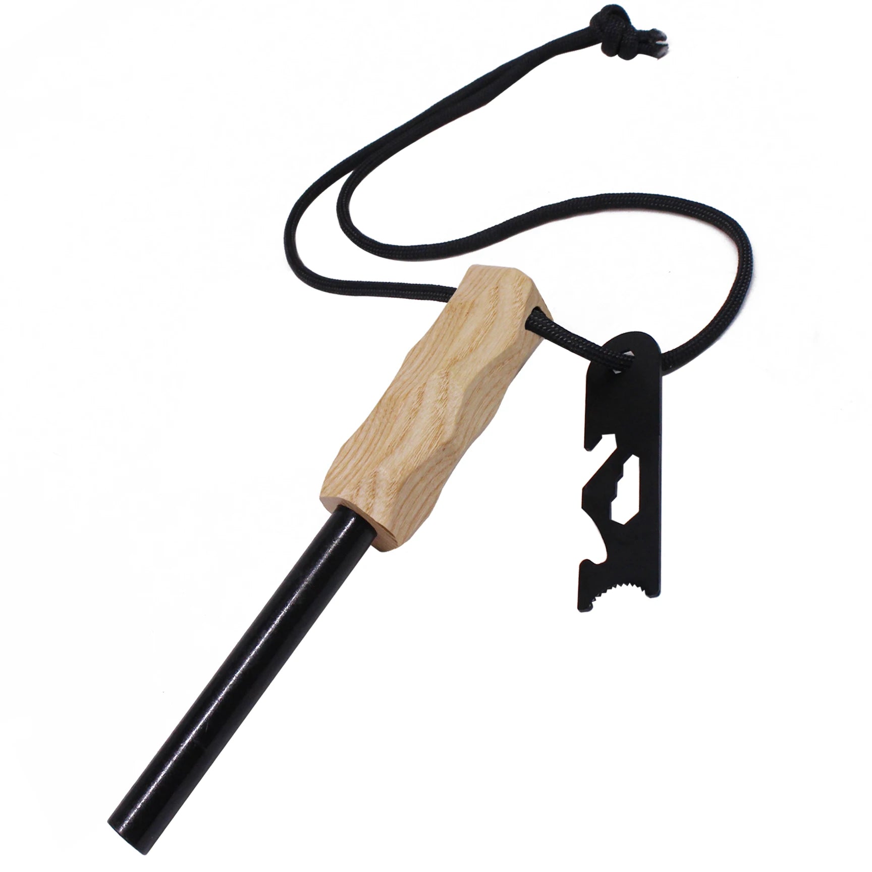 Superior Grip 1/2*3.5inch Magnesium Handle Survival Ferro Rod Fire Starter Multifunction Flint Striker 110g Customized Color