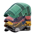 Wholesale Summer Women & Men Classic Vintage Bright Checked Newsboy Hat Ivy Gatsby Hats With Adjustable Metal Buckle
