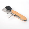 Custom Logo Multifunctional Foldable 5 in 1 Detachable Wood Handle BBQ Tools for Outdoor Camping Barbecue Accessories Grilling