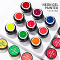 JTING Hot Popular 9 Colors Creative Fluorescent Painting Gel Private Label Neno Gel Painted Uv Nail Art Paint ODM/OEM Custom