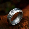 New Viking Letters Fashion Simple Vintage Tree of Life Stainless Steel Ring
