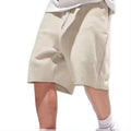 Customized Men's Casual Running Shorts 100% Cotton Gym Pants Breathable Loose Fit Mid Waist Drawstring Shorts