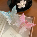 Custom Vintage Acetate Sweet Butterfly Hair Claw for Women and Girls Fresh Summer Rhinestone Hair Accessories