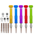 5-in-1 Aluminum Handle DIY Mobile Phone Watch Glasses Repair Accessory Notebook Disassembly Tool Multi-Function Screwdriver Set