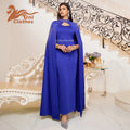 Islamic Clothing Turkey Women Abaya Round Neck Applique Shiny Beadings Solid Color Muslim Dress
