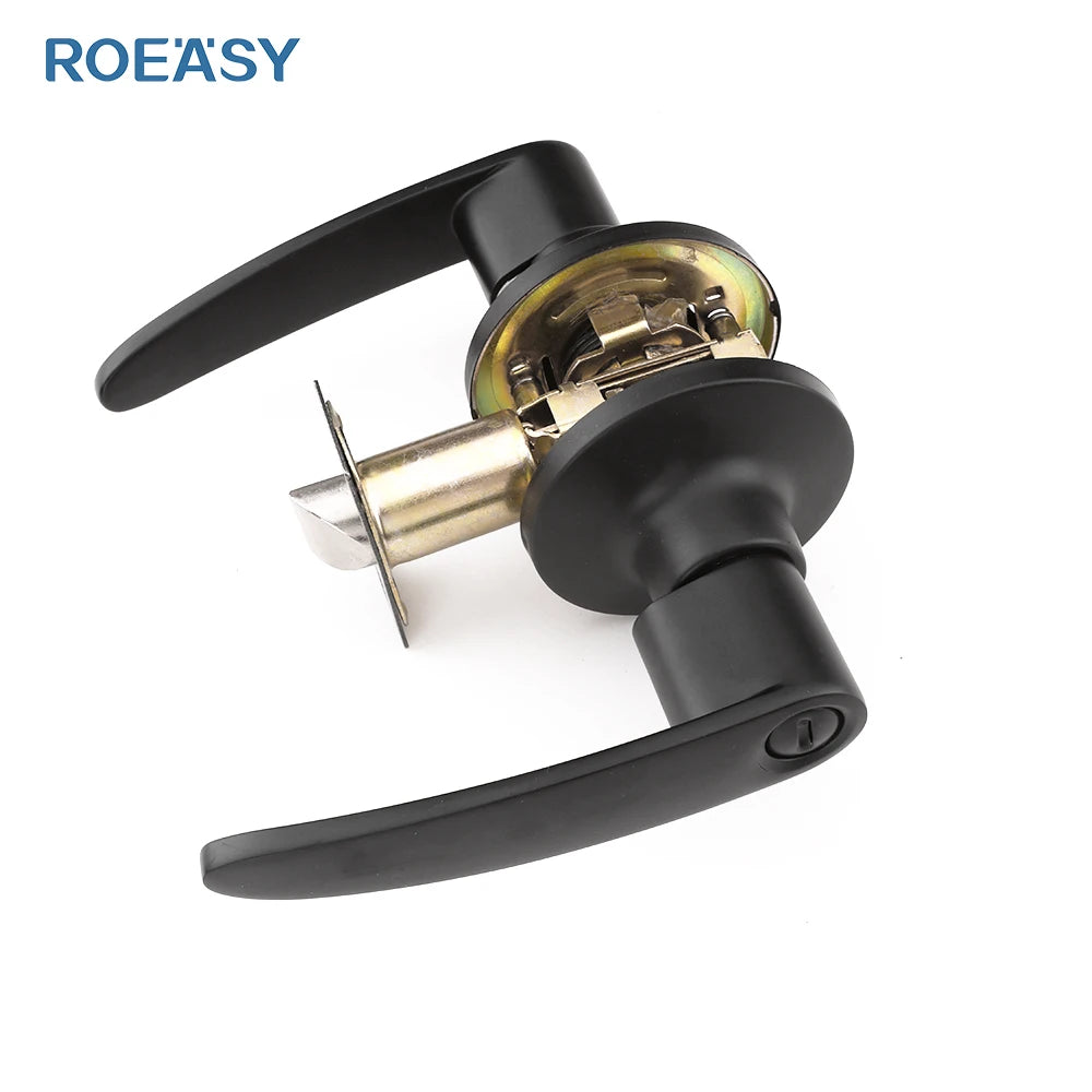 For Roeasy Modern Style Keyless Door Handle Lever Lock Set Bathroom Privacy Bathroom Door Locks Handle