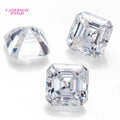 Cadermay Top Quality Asscher Cut Moissanite 3.5*3.5mm to 11*11mm D VVS1 Loose Fancy Moissanite Gemstone