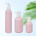 Lovely pink HDPE Plastic Shampoo Conditioner Empty Bottle 100ml 200ml 260ml Lotion Pump Cosmetic Packaging Container