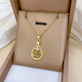 Collar De Acero Inoxidable Hollow Water Drop Zircon Stainless Steel Gorgeous Diamond Necklace Clavicle Titanium Steel Chain