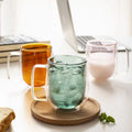 Colored Heat Resistant Glass Coffee Mug Double Wall Coffee Glasses for Tea Coffee or Juice