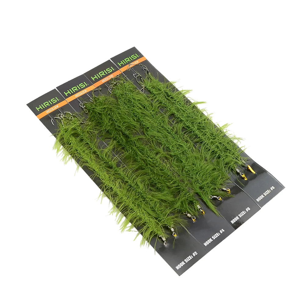 2pcs Per Pack Hirisi Carp Fishing Line Ready Made Fish Hook Hair Rigs Terminal Tackle TS125
