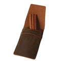 Erliao Hot Selling Tobacco Bag Cigar Product Luxury Cigar Accessories Crazy Horse Leather Cigar Bag
