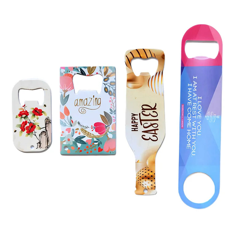Customizable Modern Bronze DIY Sublimation Dog Tag Model UV Plating Polished Stainless Steel Beer Bottle Opener Aluminum