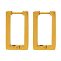 Simple Geometric Earrings Hollow Rectangular Fashion Jewelry Stainless Steel Earrings