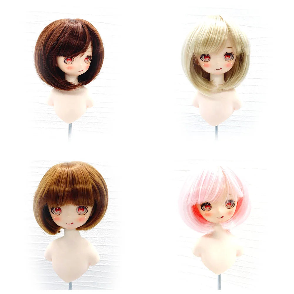 Cute Bob Wig for 1/6 1/4 1/3 BJD Doll Wig Synthetic Doll Wigs Doll Accessories