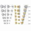 3mm to 8mm Small No Tarnish Fade 316l Stainless Steel Stud Earrings 18k Gold Plated White Black Round Zircon Stud Earrings